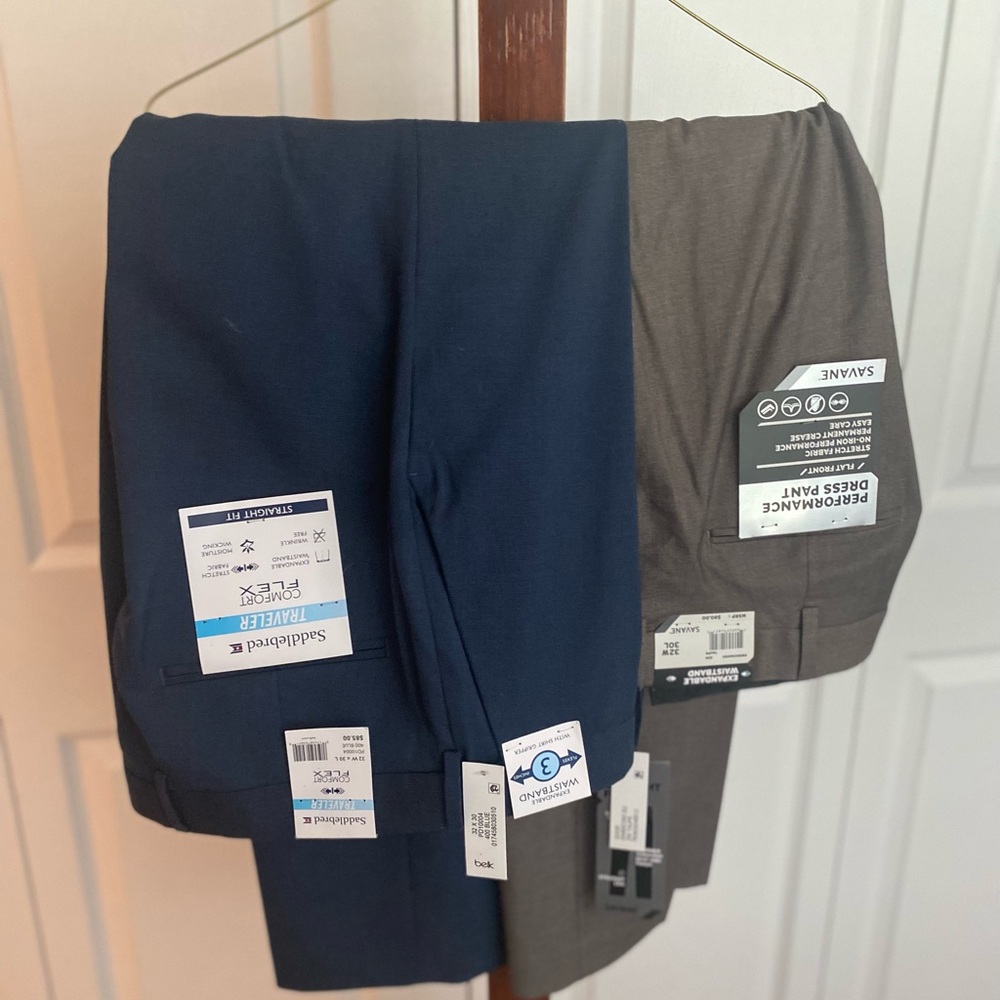 Saddlebred Blue and Gray Chinos for Business Casual